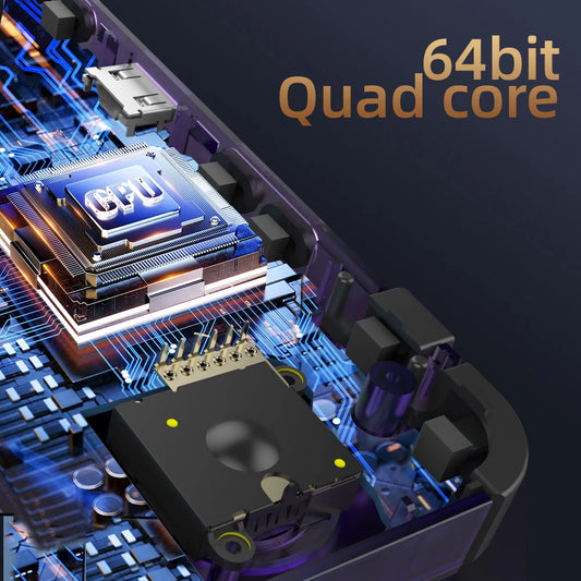 R36H Retro Handheld Game Console, powered by Arkos OS, 3.5-inch IPS display, 64G